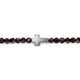 Sterling Silver Cross Bracelet with 4mm Tiger Eye Beads