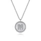 Sterling Silver Diamond Bujukan Initial M Necklace