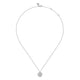 Sterling Silver Diamond Bujukan Initial M Necklace