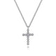 Sterling Silver Diamond Bujukan Cross Necklace