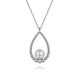 Sterling Silver Pearl Bujukan Teardrop Necklace