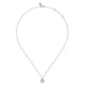 Sterling Silver Round Star Diamond Pendant Necklace