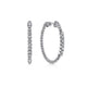 Sterling Silver White Sapphire Bujukan Classic 30MM Hoop Earrings