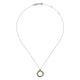 Sterling Silver & Yellow Gold Bujukan Twisted Rope Multi Circle Pendant Necklace