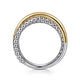 Sterling Silver and Yellow Gold Criss-Cross Ring