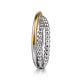 Sterling Silver and Yellow Gold Criss-Cross Ring