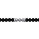 Men's Sterling Silver Matte Onyx Beaded Station Bracelet