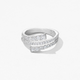 White Gold Pave Diamond Grace Bypass Ring