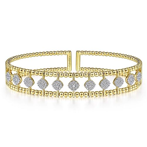 Bujukan Cuff Bracelet with Diamond Stations