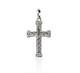 Sterling Silver Essentials Spiritual Diamond Pave Cross Pendant