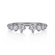 White Gold Prong Graduated Diamond Wedding Band