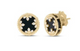 Venetian Medallions Black Jade Small Stud Earrings