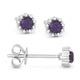 Created Alexandrite Halo Stud Earrings