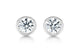 White Gold Round Bezel Set Diamond Stud Earrings