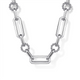 Sterling Silver Paper Clip Chain Necklace with Bujukan Connectors