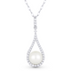 Diamond and Pearl Pendant Necklace