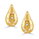 Teardrop Scattered Diamond Earrings