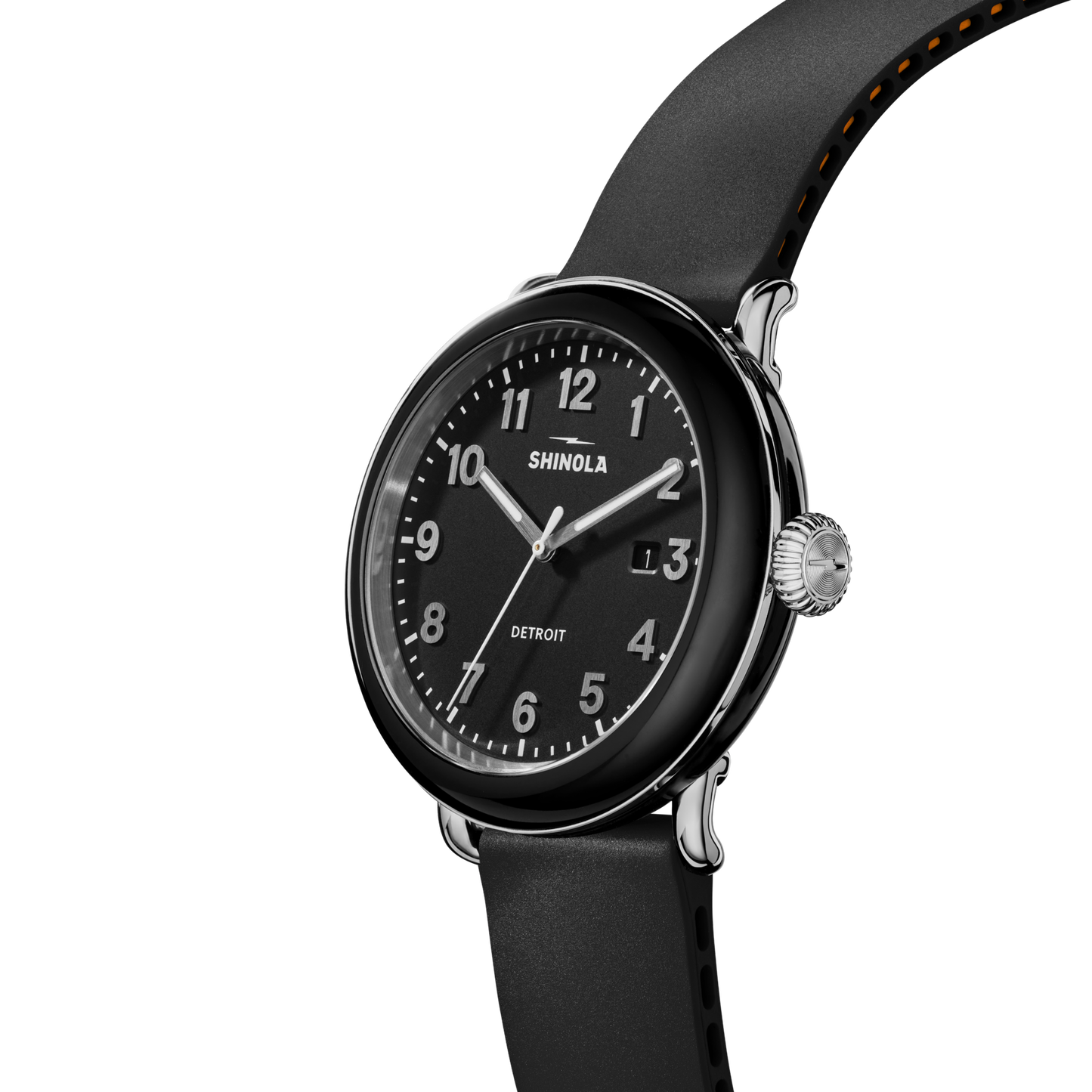 Black Resin and Stainless Steel 41MM Detrola Watch.