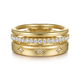 Yellow Gold Diamond Stack Ring
