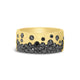 Yellow Gold Flush Set Black Diamond Cigar Ring