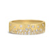 Yellow Gold Brushed Finish Flush Set Confetti Diamond Ring