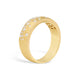 Yellow Gold Brushed Finish Flush Set Confetti Diamond Ring