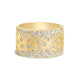 Yellow Gold Flush Set Scattered Diamond Cigar Ring