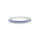 Blue Sapphire & Diamond Duet White Gold Band