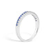 Blue Sapphire & Diamond Duet White Gold Band