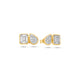 Yellow Gold Toi Et Moi Stud Earrings