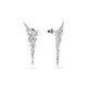 White Gold Pear and Marquise Set Diamond Dangle Earrings
