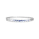 White Gold Mixed Blue Sapphire Flush Set Bangle