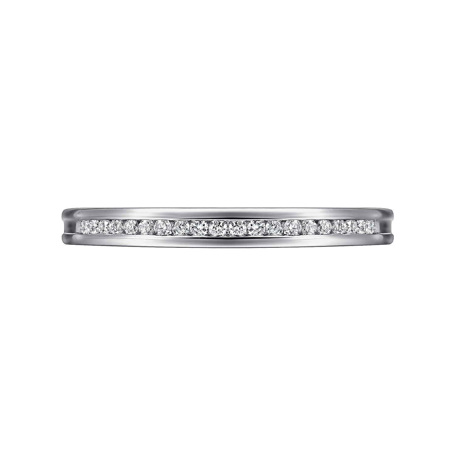 Channel Set Diamond Wedding Band