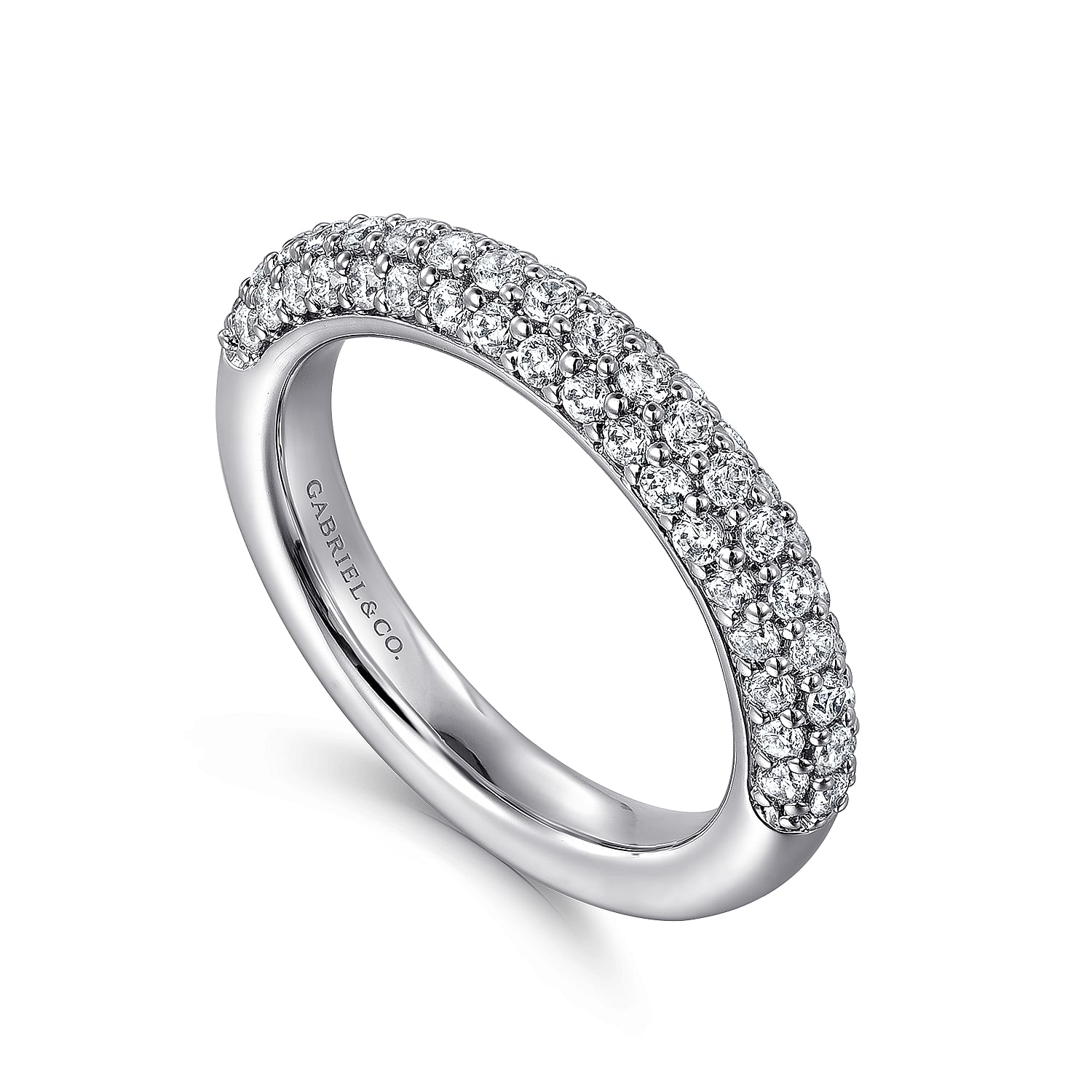 Pave Diamond Wedding Band