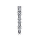 Aggie White Gold Baguette and Round Diamond Wedding Band, 0.95 ctw