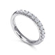 Portofino White Gold 11-Stone French Pave Diamond Wedding Band, 0.50 ctw