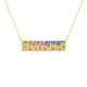 Rainbow Sapphire Bar Necklace