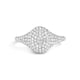 White gold Oval Pave Diamond Pinky Ring