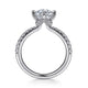 Ada White Gold Round Diamond Engagement Ring Setting