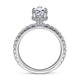 Alina White Gold Hidden Halo Pear Shape Diamond Engagement Ring Setting