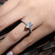 Alina White Gold Hidden Halo Pear Shape Diamond Engagement Ring Setting