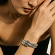 Sterling Silver Double Dot Coil Bracelet
