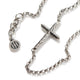 Sterling Silver Carved Chain Motif Cross Bracelet