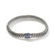 Sterling Silver Black & Blue Sapphire 6.5MM Icon Bracelet
