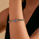 Sterling Silver Black & Blue Sapphire 6.5MM Icon Bracelet