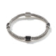 John Hardy Sterling Silver Station Bracelet with Black Sapphire, 5mm