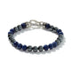 Sterling Silver Sodalite and Hematite Beaded Bracelet