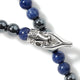 Sterling Silver Sodalite and Hematite Beaded Bracelet