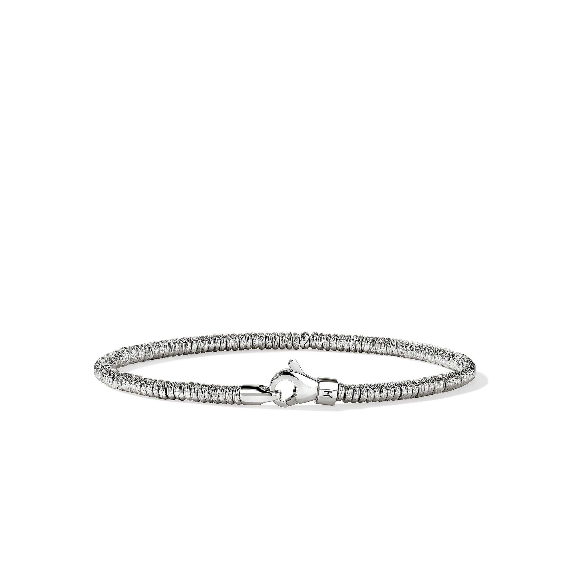 Back view of the John Hardy sterling silver Heishi rondel bracelet