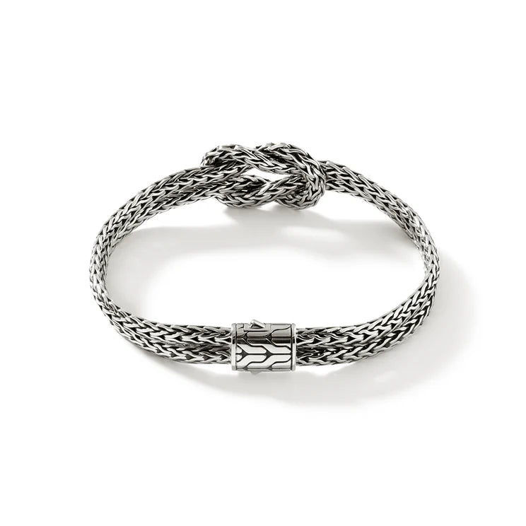Sterling Silver 7MM Love Knot Bracelet
